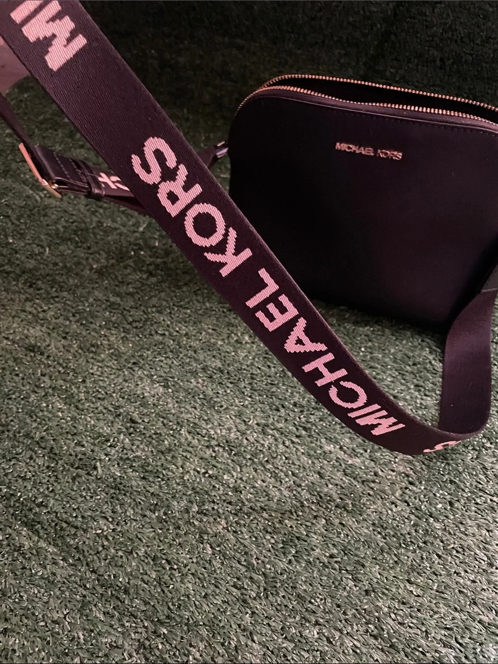 Michael Kors Black Crossbody Bag with Logo Strap